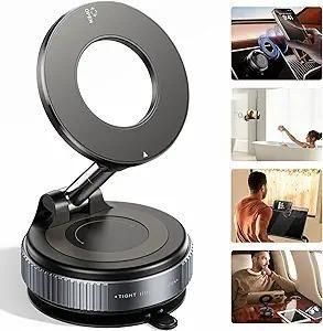 Vacuum Suction Magnetic Phone Holder – Hands-Free Strong Grip Stand for Mobile & Tablet