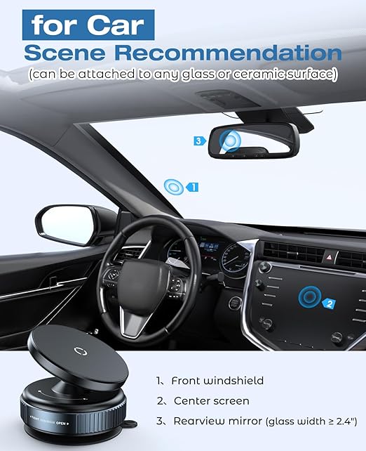 Premium Magnetic Suction Car & Desk Phone Holder- 360° Adjustable Strong Grip Stand