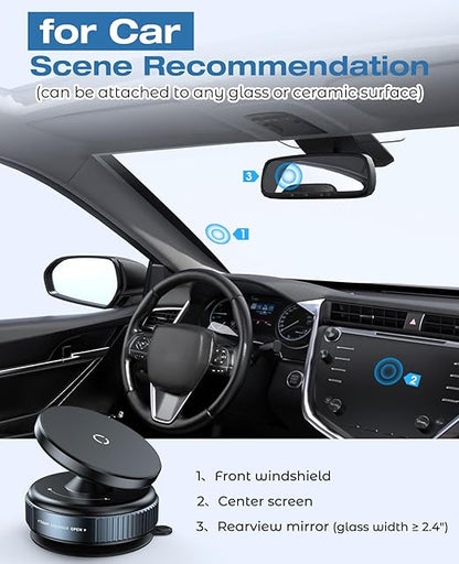 Premium Magnetic Suction Car & Desk Phone Holder- 360° Adjustable Strong Grip Stand