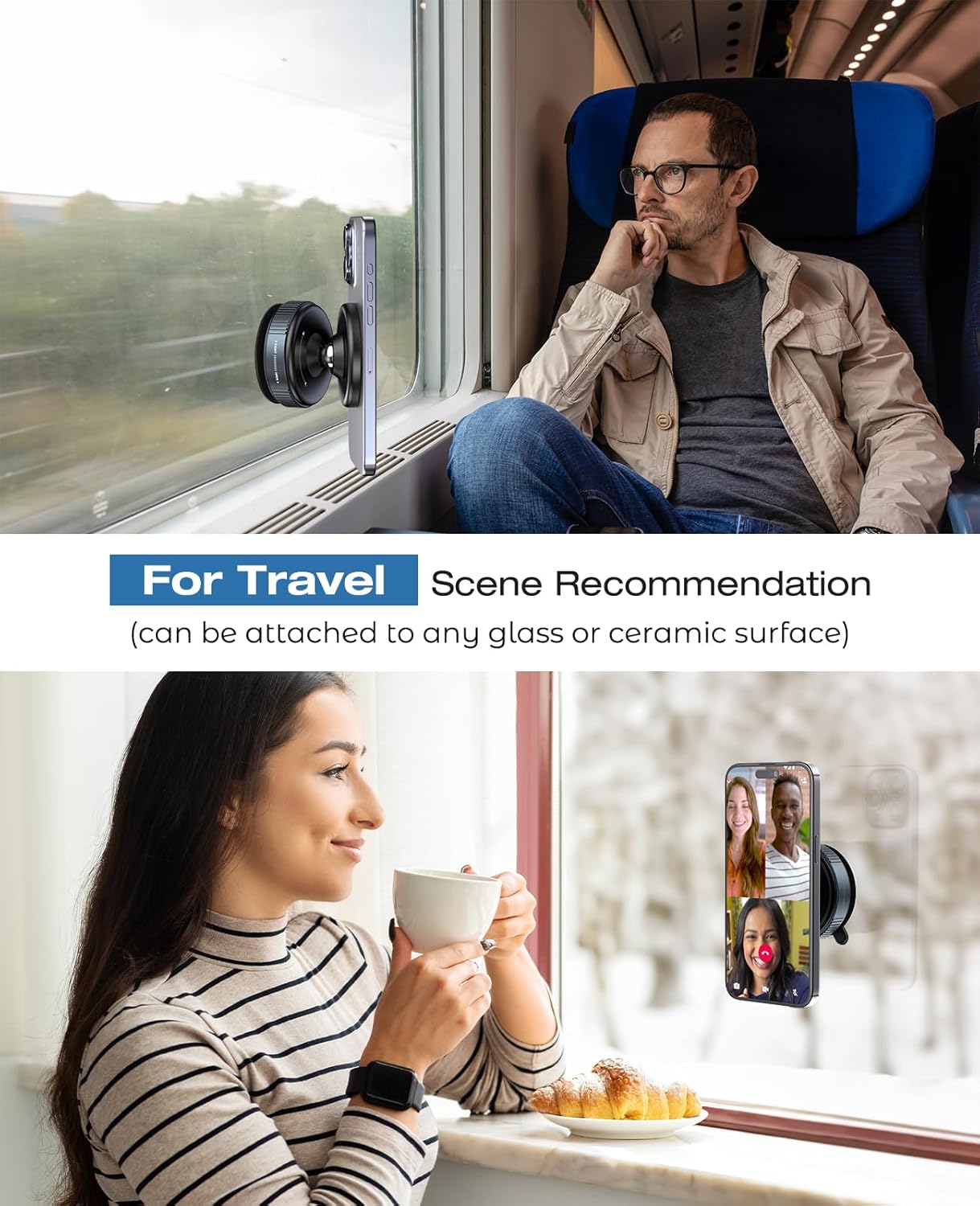 Premium Magnetic Suction Car & Desk Phone Holder- 360° Adjustable Strong Grip Stand